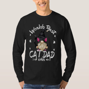 Cat Gnome For Men With Kitty Worlds Best Cat Dad T-Shirt