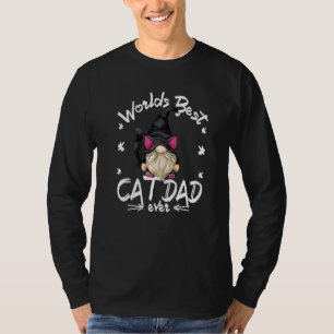 Cat Gnome For Men With Kitty Worlds Best Cat Dad T-Shirt