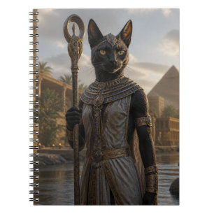 Cat Goddess Bastet Postcard Notebook