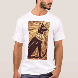 Cat Goddess in Gold T-Shirt