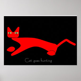 Cat goes Hunting Poster