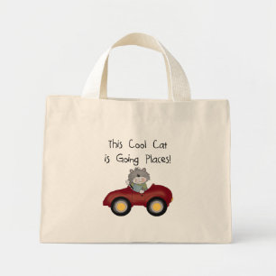 Cat Going Places Red Car tshirts and Gifts Mini Tote Bag
