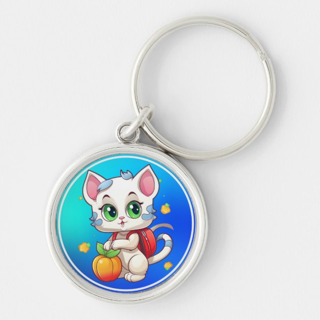 Cat Going To School-85241 Key Ring (Front)