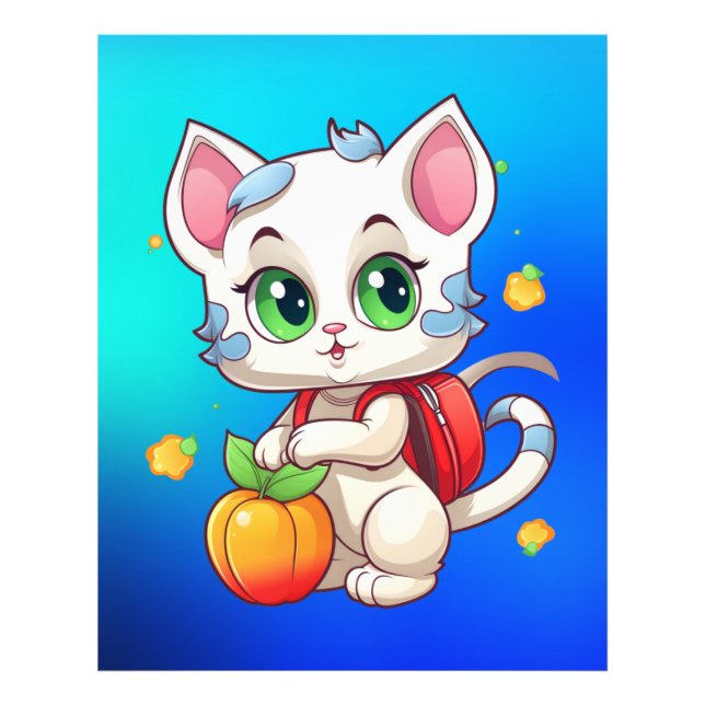 Cat Going To School-85241 Photo Print (Front)