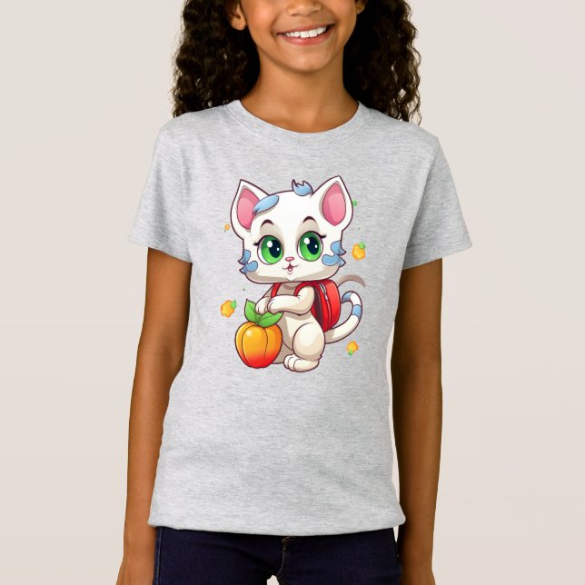 Cat Going To School-85241 T-Shirt (Front)