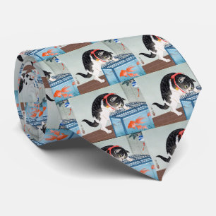 Cat & Goldfishes Tie