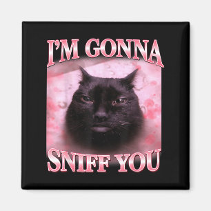 Cat gonna sniff funny saying brainrot cats meme magnet