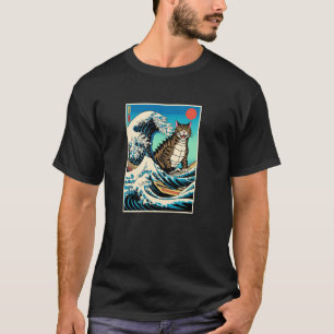 Cat Goods, Ukiyo-e Style, Great Wave Off Kanagawa, T-Shirt