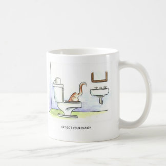 Cat Got Your Dung? Funny cartoon humour Coffee Mug