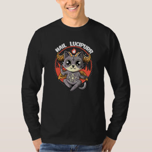 Cat Goth Devil Lucifer Pentagram Mephistopheles T-Shirt