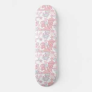 Cat Goth Skull Japanese Style Kawaii Heart Cloud Skateboard