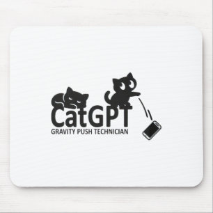 Cat Gpt Gravity Push Technician _1  Mouse Mat
