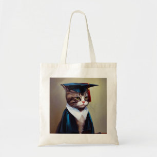 Cat Graduate Tote Bag
