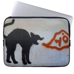 Cat graffiti laptop sleeve. sleeve