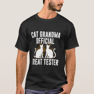 Cat Grandma Official Treat Tester Cat Grandma T-Shirt