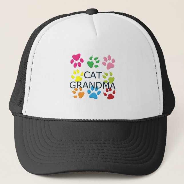 CAT GRANDMA TRUCKER HAT (Front)