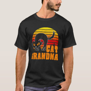Cat Grandma Vintage Eighties Style Cat Retro Angry T-Shirt
