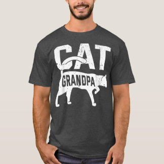 Cat Grandpa Kitten Pet Owner Meow Father's Day  T-Shirt