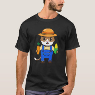 Cat Graphic Agriculture Agriculteur Farmer Tractor T-Shirt