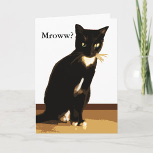 Cat greeting card
