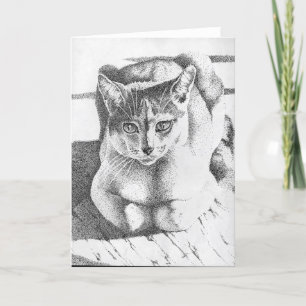 Cat Greeting Card