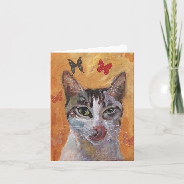Cat Greeting Card (Front)