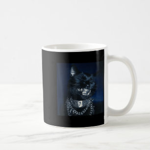 Cat Grillz Funny Kitten Meme Cat Smiling Brain Rot Coffee Mug
