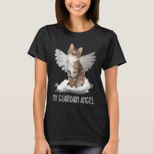 cat guardian angel wing cloud present T-Shirt