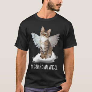 cat guardian angel wing cloud present T-Shirt