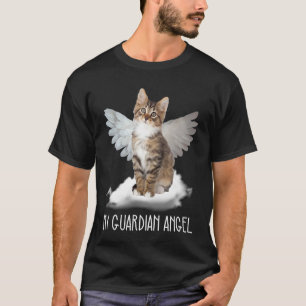 cat guardian angel wing cloud present T-Shirt