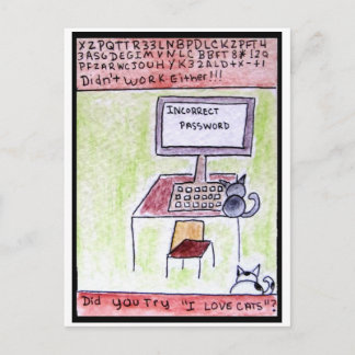 Cat Hackers  Postcard