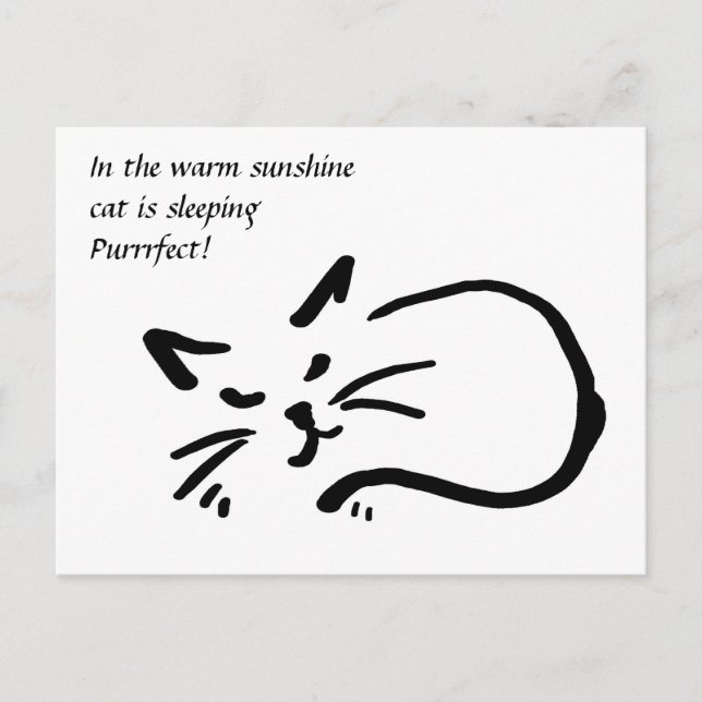 Cat haiku postcard (Front)