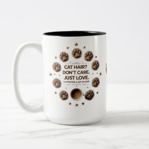 Cat Hair Don’t Care 15oz Mug – Funny & Furry Cat 