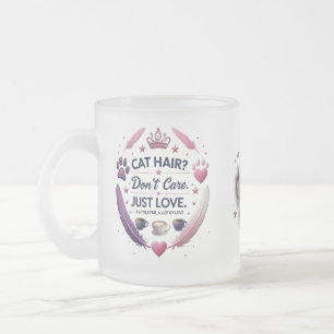Cat Hair Don’t Care Mug – Pink Paw Princess Cat