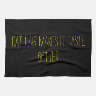 Cat hair taste better kitchen towel
