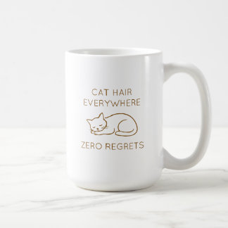 Cat hair zero regrets coffee mug