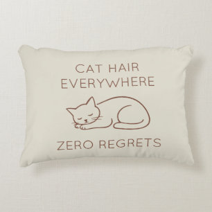 Cat hair zero regrets decorative cushion