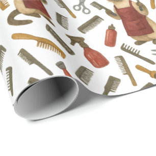 Cat Hairdresser Pet Grooming for Cat lovers Wrapping Paper