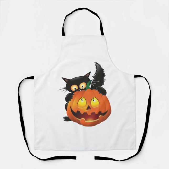 CAT HALLOWEEN    APRON (Front)
