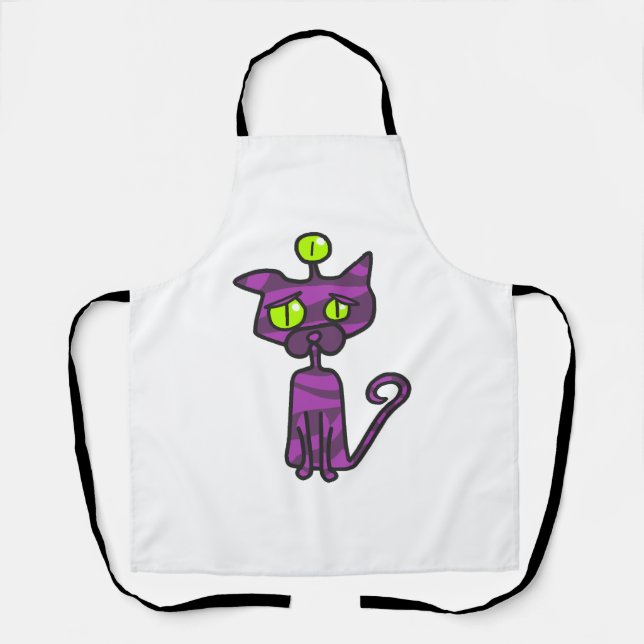 Cat Halloween  Apron (Front)