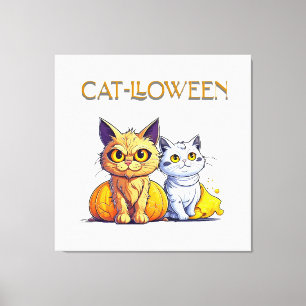 Cat Halloween  Canvas Print
