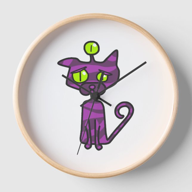 Cat Halloween  Clock (Front)