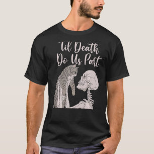 Cat Halloween Costume Cat Skeleton Skull Womens T-Shirt