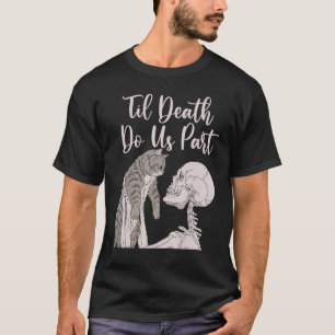 Cat Halloween Costume Cat Skeleton Skull Womens T-Shirt