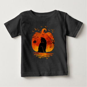 CAT HALLOWEEN COSTUME PUMPKIN CATS LOVER FALL SEAS BABY T-Shirt
