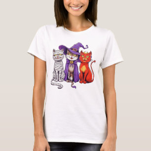 Cat Halloween Costume Spooky Season Cat Lover T-Shirt