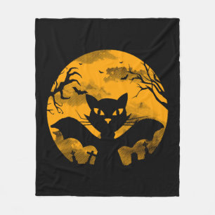 Cat Halloween Fleece Blanket