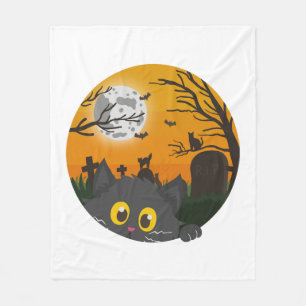 Cat Halloween Kitten Halloween Costume Fleece Blanket