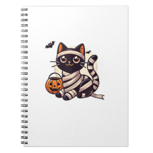 Cat Halloween Mummy Cute Cat Kids Notebook
