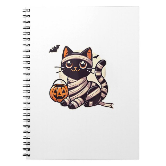 Cat Halloween Mummy Cute Cat Kids  Notebook (Front)